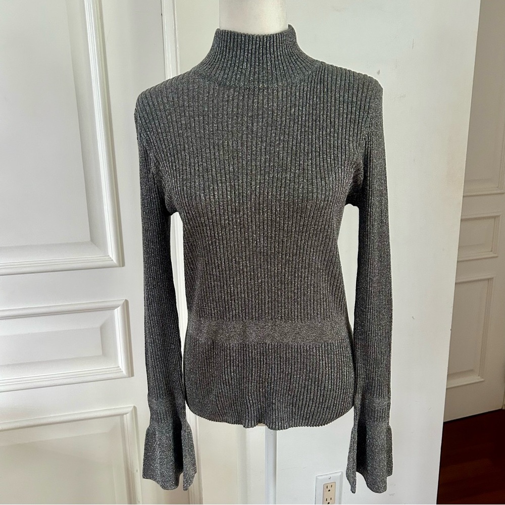 Veronica Beard Metallic Threads Turtleneck - image 1